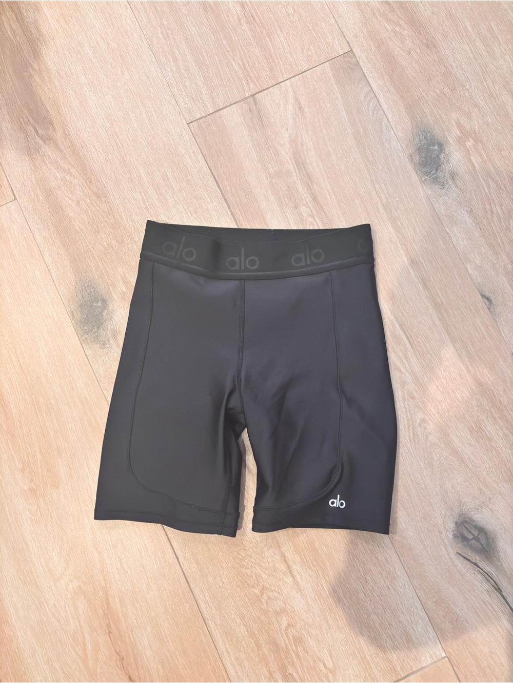 ALO Yoga Black High-Rise Performance Shorts